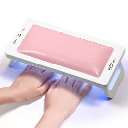 CNHIDS UV LED Nail Dryer With Leather Pillow For Nail Salon Nail Shop Manicure Tools Foldable Drying Lamp Equipment 240523