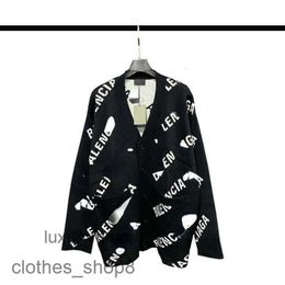 hoodies High mens Quality balenciges Sweaters sweaters designer ceiling fashion brand autumn and winter full printed knitted car MNI7