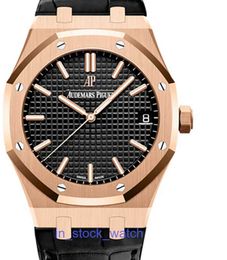 Aeipoi Watch Luxury Designer Full at a fixed 18K Rose Gold Automatic Mechanical Watch Mens 15500OR