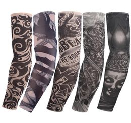 Fashio Elastic Tattoo Sleeves Riding UV Care Cool Printed Sunproof Arm Protection Glove Fake Temporary Tattoo8378794