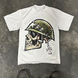 Goth Harajuku Oversized T Shirt Y2k Top Casual Fashion Skull Graphic T Shirts Men Women Hip Hop Punk Tops Streetwear 240510