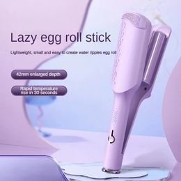 Curling Iron Automatic 42mm Egg Rolls Wool Hair Curlers French Big Wave 3Speed Temperature Control Straight Board Clipboard 240517