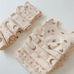 Kids Pyjamas Baby Boys Girls Pyjama Set Kids Toddler Snug Fit Cotton Sleepwear Pjs for Daily Life Style Pijama 240523
