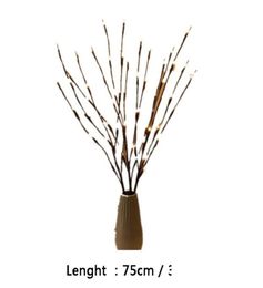 Christmas Tree Decoration Willow Branch 20 Bulbs Flashing Led Light String Tall Vase Willow Twig Lamp Home Ga bbypkN packing20108042692