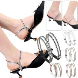 Shoe Parts 1Pairs Fixing Belts High Heels Bundle Straps Shoelaces Fasten Strings Rhinestone Shoes String