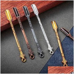 Accessories Portable Metal Mini Shovel Spoon Smoking Pipe Snuff Powder Shovels Bronze Sniffer Spice Miller Scoop Herb Tools Innovative Dh7Sr