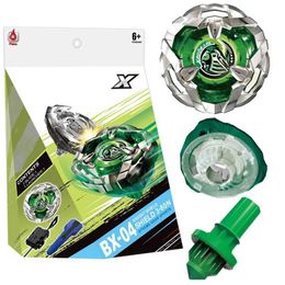 4D Beyblades Box Set Bey X BX-04 Knight Shield Spinning Top with Launcher Grip Box Set Kids Toys for Children Q240522