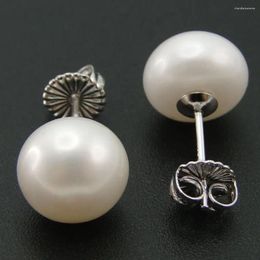 Stud Earrings Selling 925 Sterling Silver 6.5-10.5mm Freshwater Pearl Women Gift / Party Engagement Birthday Wedding