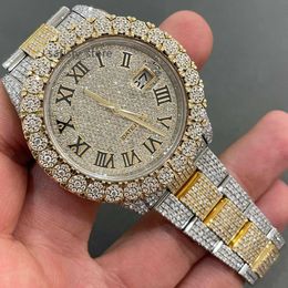 This Attractive Mens Hip Hop Watch Made Of Stainless Steel With VVS Clarity Moissanite Diamonds In Trending Fashion Jewelry