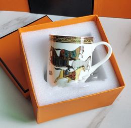 Simple European Style Bone China Mug Exclusive for Cross-Border Ceramic Cup Couple Breakfast Milky Tea Cups