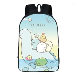Backpack Fashion Trendy Sumikkogurashi Notebook Backpacks Pupil School Bags 3D Print Oxford Waterproof Boys/Girls Laptop