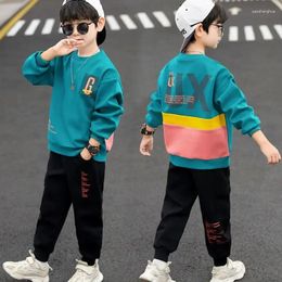 Clothing Sets Children's Tracksuit Boys Teenagers Korean Children 2024 Spring Kids Sweatshirt Pants Two Piece Set