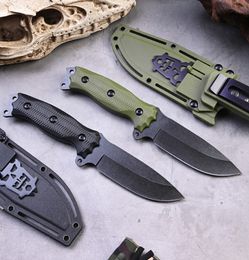 Special Offer A2580 Survival Straight Knife D2 Titanium Coating Drop Point Blade Full Tang FRN Handle Outdoor Tactical Knives with Kydex