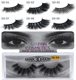 3D Multilayer Mink Lashes Thick Mink Lash Strips False Mink Eyelashes for Eye Makeup Fake Eye Lashes Eyelashes Extension Beauty To3356223