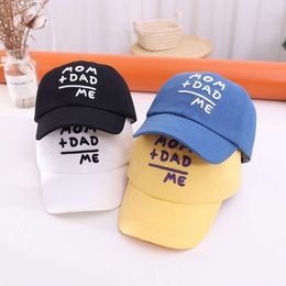 Letter Embroidery Baby Baseball Cap Solid Color Adjustable Toddler Boys Girls Snapback Hat Casual Kids Cotton Duck Tongue Caps