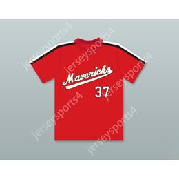 CUSTOM GENE LANTHORN 37 PORTLAND MAVERICKS RED BASEBALL JERSEY THE BATTERED BASTARDS NEW ANY Name Number TOP Stitched S-6XL