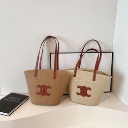 New Woven Evening Bags Grass Weave Unique Embroidery Seaside Holiday Style Shoulder Bags