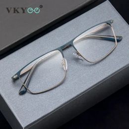 VICKY Business Pochromic Reading Glasses Mens Metal Myopia Sports Prescription Glasses Hyperopia Optical Frame Glasses 2065 240507