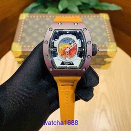 Designer RM Wrist Watch Rm52-05 Series RM5205 Automatic Carbon Fibre Tape Leisure Sports Watch Automatic Mechanical Tourbillon Movement Chronograph Timepiece