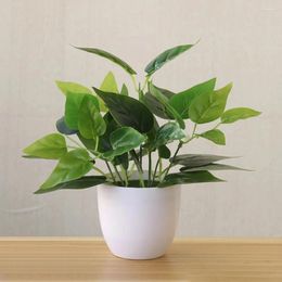 Decorative Flowers 1PC Artificial Foliage Plant Pot Bonsai Party Mall Home Desktop Office Decor Small Fake Flower Potted Decorations