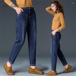 Women's Jeans 2024 Women's Autumn And Winter High-Waist Harlan Ankle-Length Carrot Casual Pants