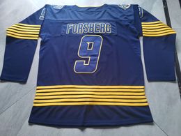 Hockey jerseys Physical photos Filip Forsberg 9 Blue Men Youth Women High School Size S-6XL or any name and number jersey