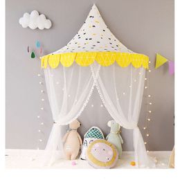Portable Children Tent Toy Princess Girl's Round Dome Mosquito Play Kids Small House Playtent Christmas Girls Room Decor