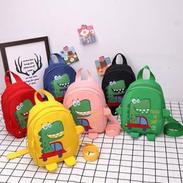 baby anti-lost outdoor backpack cute cartoon crocodile Kindergarten backpack