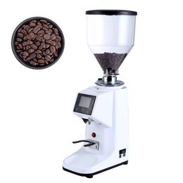 Electric Coffee Grinder Coffee Mill Machine Coffee Bean Grinder Machine Flat Burrs Grinding Machine 200W Black