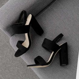Women Fashion 2024 High Sandals Gladiator Heels Open Toe Ankle Strap Faux Suede Shoes Size 35-40 Pumps d43