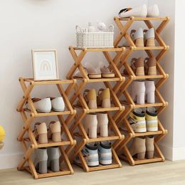 Simple Bamboo InstallationFree Shoe Rack 26 Tier Household Multifunctional Storage Living Room Bedroom Shelf 240522