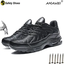 Boots AMAWEI Drop Men Women Work Shoes Steel Toe Cap Safety European Standard Anti-smash Anti-puncture