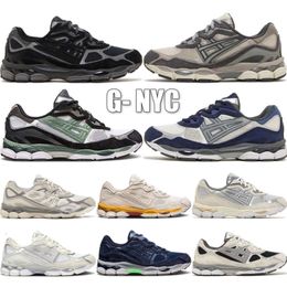 Top Gel NYC Marathon Running Shoes Designer Oatmeal Concrete Navy Steel Obsidian Grey Cream White Black Ivy Outdoor Trail Sneakers Size 36-45