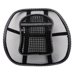 Pillow Back Lumbar Support Mesh For Car Seat Desk Office Chair Adjustable Brace