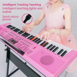 Keyboards Piano Baby Music Sound Toys 61 Interactive Toy Music Keyboard Piano Electronic Organ for Intelligent Development Control Midi Organ AA50EO WX5.21