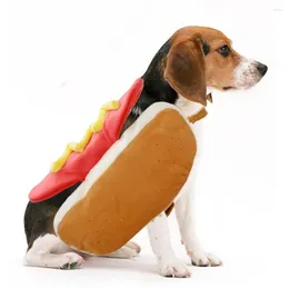 Dog Apparel Adjustable Warmer Funny Puppy Outfit Hamburger Dress Up Pet Costume Cosplay Sausage Clothes