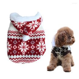 Dog Apparel Winter Fleece Warm Teddy Small Pet Clothes Snowflake Colour Puppy Hoodie Coat Jacket Costume Sweater