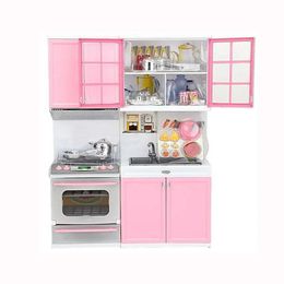 Kitchens Play Food Kitchens Play Food Simulated Kitchen Toy Set Cabinet Sink Gas Stove Childrens Pink Kitchen Game House Simulated Toy Set Girl Childrens Gift WX5.21