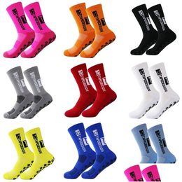 Sports Socks New Anti-Slip Soccer Men Women Outdoor Sport Grip Football Drop Delivery Outdoors Athletic Accs Dhp3U