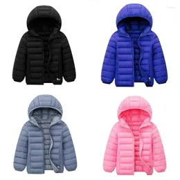 Jackets Kid Boys Lightweight Down Jacket Winter Coats Children Girls Cotton Warm Hooded Outerwear Students Casual Clothes 3-14 Years Old