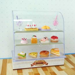 Kitchens Play Food Kitchens Play Food 1 12 scale doll house mini cake shop decoration bread rack display food set model game house girl gift kitchen toy WX5.21