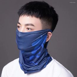 Cycling Caps Protection Motorcycle Mask Full Face Sunscreen Summer Outdoor Ice Silk Women Bandana Neck Tube Scarf