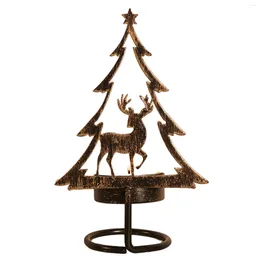 Candle Holders Fireplace Reindeer Table Centrepiece Holiday Tea Light Party Decoration Christmas Tree Holder Gifts Living Room Mantle