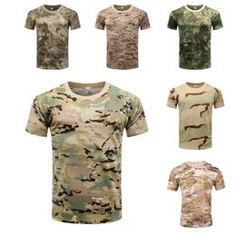 Men's T-Shirts Camouflage Short-sleeved Mens Summer Sports T-shirt Outdoor Physical Training Clothing J240522