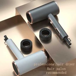 Hair Dryers Professional hair dryer 2200W high-power hair dryer negative ion 220V hot and cold hair salon anti-static hair styling tool Q240522