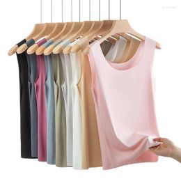 Women's Tanks High Quality Soft 94% Modal Spring Summer Coquette Women Top Sleeveless T-shirts Soild Colour Seamless Undershirt Female