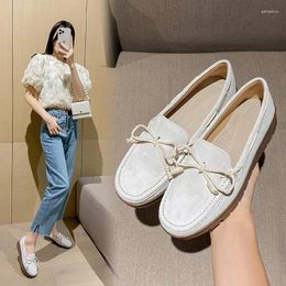 Casual Shoes Fashion Genuine Leather Women Soft Soles Loafers Slip-On Ladies Comfortable Office Moccasins Outdoor