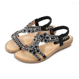 Casual Shoes Comfort For Women Outside Sandals Clogs Wedge Suit Female Beige Summer Heels Open Toe Large Size Platform Black Girls Fash
