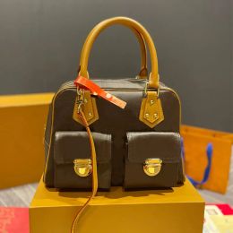 Manhattan Bag Women Handbags Crossbody Shoulder Bags Designer Bags Purse Multiple Pouch Canvas Genuine Leather Classic