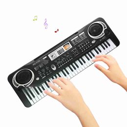 Keyboards Piano Baby Toy 61 key piano childrens multifunctional electronic digital piano toy with microphone portable piano keyboard WX5.21